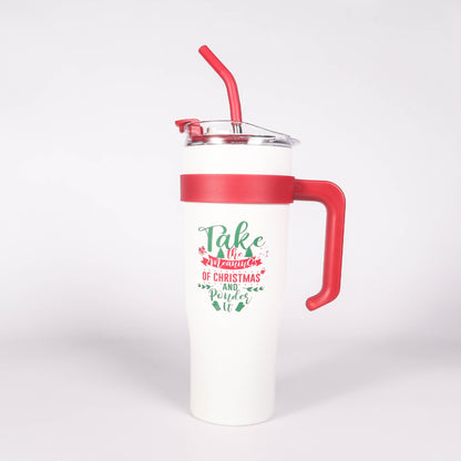 Tasse Isotherme 1250ml avec paille - Tumbler Inox