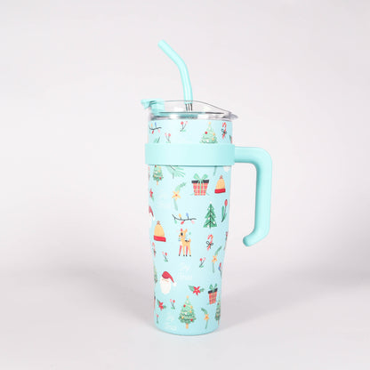Tasse Isotherme 1250ml avec paille - Tumbler Inox